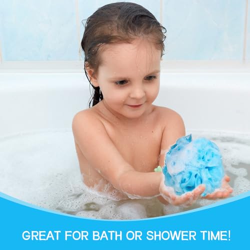 Borsicge Loofah Sponge Bath Ball - Soft Exfoliating Shower Scrubber