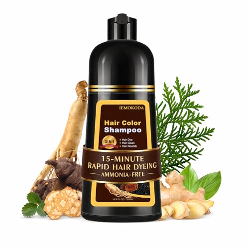 Mxvbaty Dark Coffee Hair Dye Shampoo, Ammonia-Free Plant-Based Formula