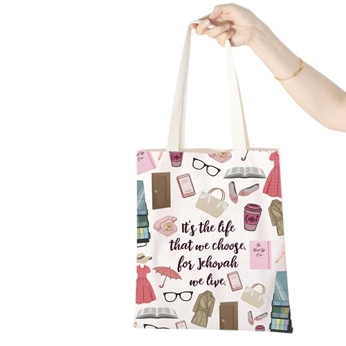 WCGXKO We Live Tote - Jehovah Witness Gift Canvas Shopping Bag