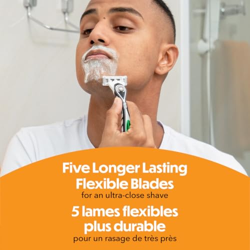 BIC Flex 5 Sensitive Men's Refillable Razor Kit - 1 Handle & 7 Cartridges