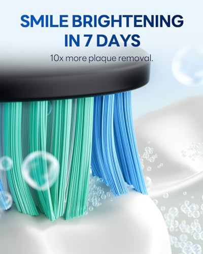 Bymore Sonic Electric Toothbrush with 8 Brush Heads and 5 Cleaning Modes