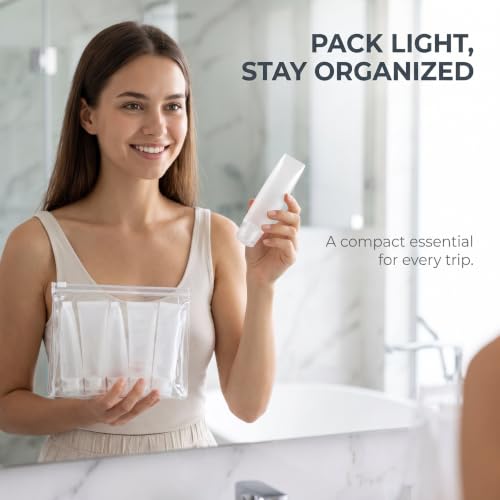GANPUB 5 Pcs Travel Refillable Toothpaste Tubes 1oz - Small Squeeze Dispensers for Toiletries