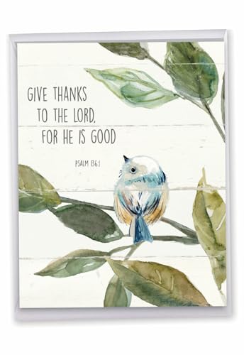 Jumbo Thank You Card with Floral Design - Gratitude Stationery