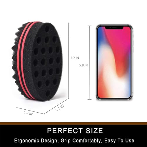 BE BIGEDDIE 1 Pack Big Holes Twist Sponge for Afro Curls - Magic Hair Styling Brush, Travel Ready