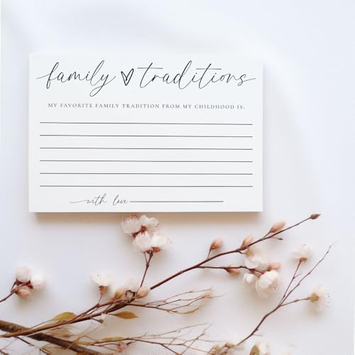 Family Tradition Cards for Baby Shower - Set of 50, 4x6