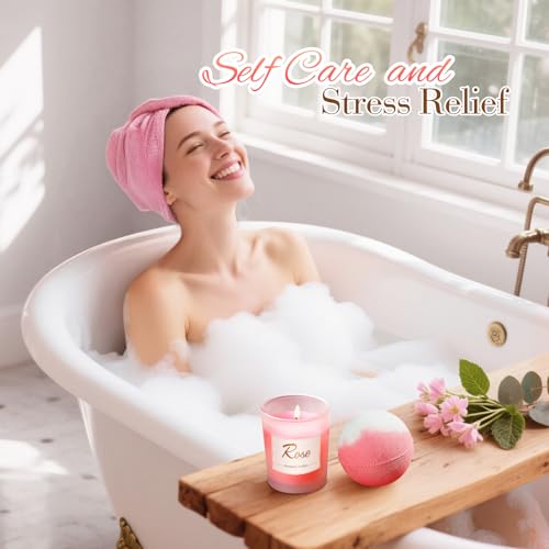 Unique Pink Spa Relaxation Basket Set for Women | Gifts for Her