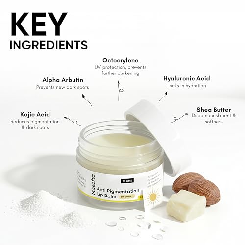 Masofta Kojic Acid & Shea Butter Lip Balm with SPF 30 - 15g