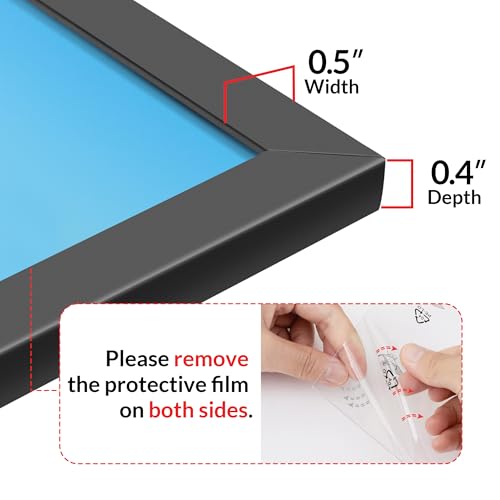 11x14 Black Picture Frame 2-Pack with HD Plexiglass