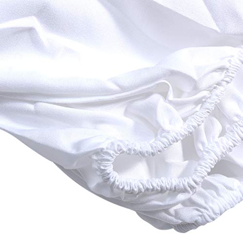 2-Pack White Elastic Edge Massage Bed Cover with Face Hole for Spa & Salon