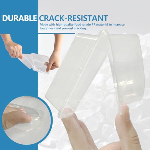 9oz Reusable Snack Containers with Lids - 3 Compartment Meal Prep