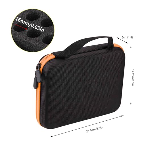 Essential Oil Carrying Case - 63-Slot Hard EVA Storage Organizer (Orange)