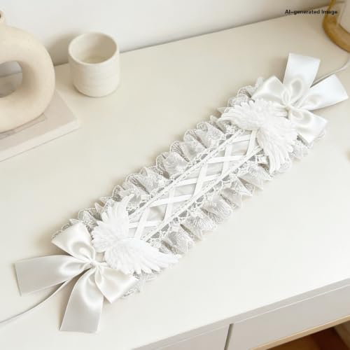Gothic Lolita Headband with Bow and Wings - Cosplay Maid Hair Accessory