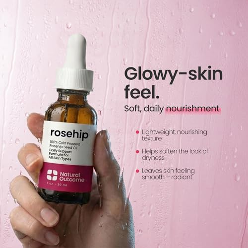 Natural Outcome Rosehip Oil 100% Pure Cold-Pressed Facial Oil 1 oz - Anti-Aging & Hydrating