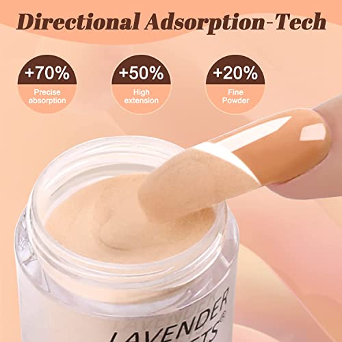 Lavender Violets Baby Pink Dip Powder Nail Kit - 22 Pcs with 16 Colors
