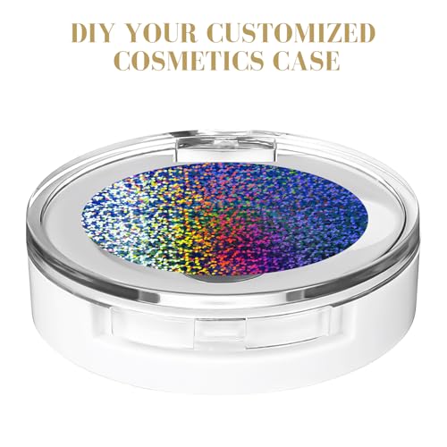 FRCOLOR 4-Pack Empty Magnetic Eyeshadow Palette - Round Refillable Case