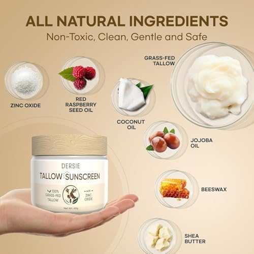 Dersie Tallow Sunscreen SPF 30 – Mineral UV Defense with Zinc Oxide