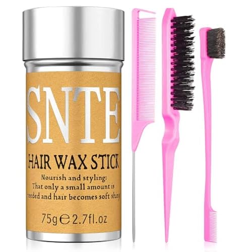 Hair Wax Stick & Slick Back Hair Brush ? Frizz Control for Women & Kids, Non-Greasy & No Residue ? Smooths Flyaways, Creates Sleek Ponytails & Buns ? Styling Accessories & Teen Girl Gifts Trendy Stuff