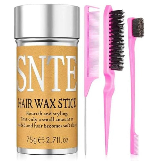 Hair Wax Stick & Slick Back Hair Brush ? Frizz Control for Women & Kids, Non-Greasy & No Residue ? Smooths Flyaways, Creates Sleek Ponytails & Buns ? Styling Accessories & Teen Girl Gifts Trendy Stuff