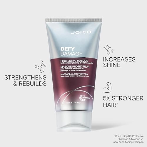 Joico Defy Damage Protective Masque | for Color-Treated Hair | Strengthen Bonds & Preserve Hair Color | with Moringa Seed Oil & Arginine