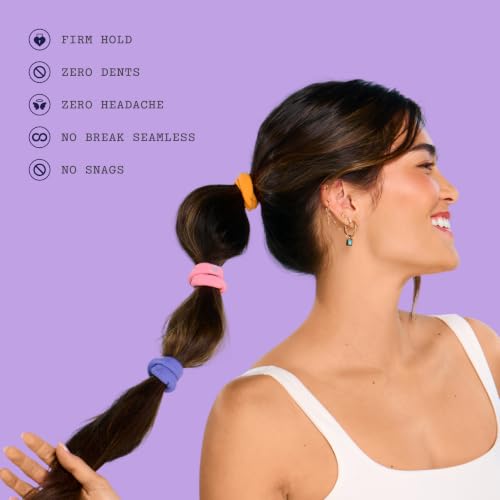 GIMME Medium Hold Seamless Hair Bands - 10 Pack, Multi-Color