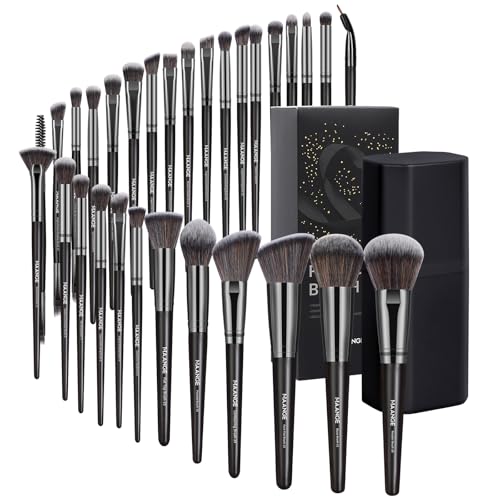 MAANGE 30-Piece Professional Makeup Brush Set with Case – Synthetic