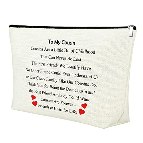 Mxrymvu BAG01198 Cousin Gifts Cosmetic Bag - Funny Birthday Travel Pouch for Women