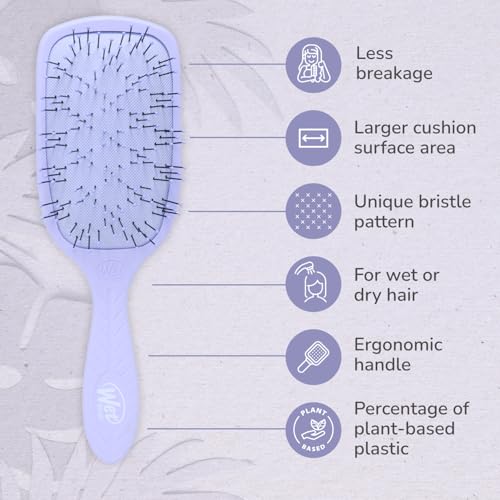 Wet Brush Go Green Thick Hair Paddle Detangler - Purple, 1 Count