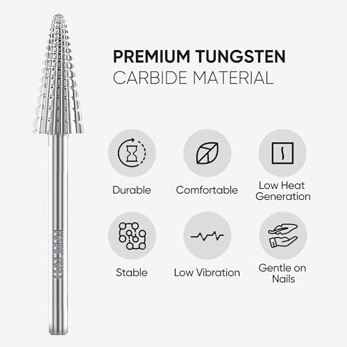 Halmai 3/32" Nail Drill Bits Set for Acrylic & Gel Removal