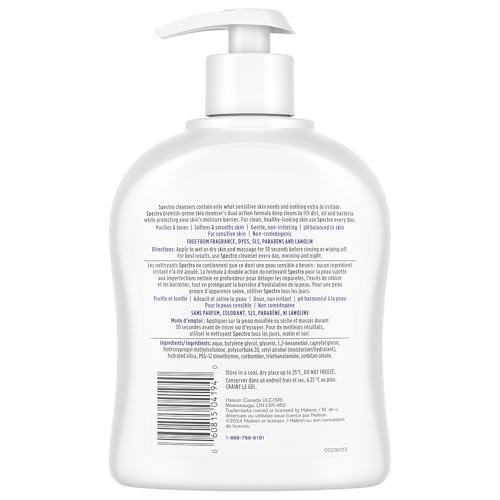Spectro Jel Cleanser 500ml Pump for Blemish Prone Skin - Fragrance Free