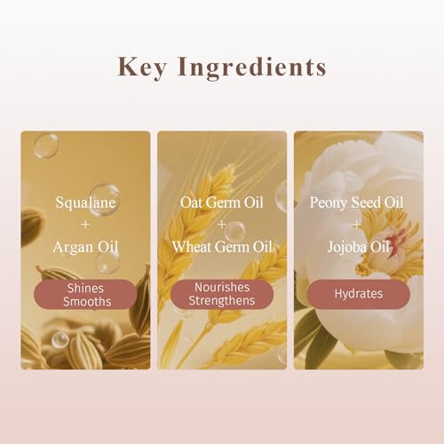 Dear Irean Hair Perfume Oil for Women, Rose Hair Oil with Moroccan Argan & Jojoba, Hydrates & Repairs Frizzy, Dry, Damaged Curly Hair and Split Ends, Long Lasting Fragrance, 1.35 Oz