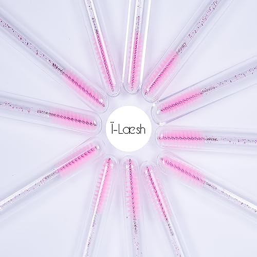 i-Laesh Disposable Mascara Wands 20Pcs Gold Pink Foil Tube Beauty Tools