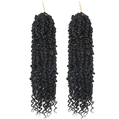 Pre-Twisted Passion Twist Hair 14 Inch 1B - 2 Pack Crochet Hair