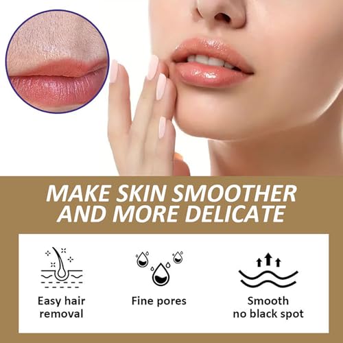 Facial Depilatory Cream, Coconut Facial Hair Removal Cream for Women for Upper Lip and Chin for Women for Sensitive Skin, Gentle and Non-irritating 3.52 FL.OZ