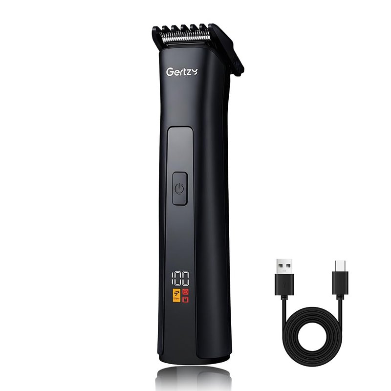 Electric Beard Trimmer for Men Professional Adjustable Length Limit Comb and Hair Trimmer, Men's Beard Mustache Trimming and Body Hair Trimmer, Cordless Digital Display and Rechargeable USB-c Charger