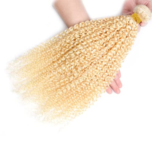 Blonde #613CL Curly Hair Bundles - 18 inch Brazilian Virgin Hair