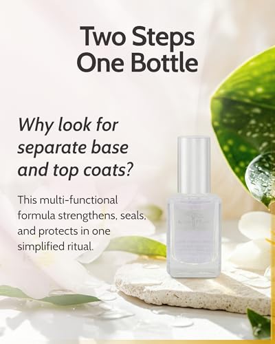 Karma Organic 2-in-1 Base & Top Coat Nail Polish, Clear - Strengthens & Protects