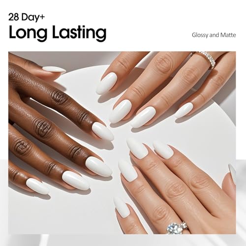 VENALISA White Gel Nail Polish - High Gloss, 30 Days Long Lasting
