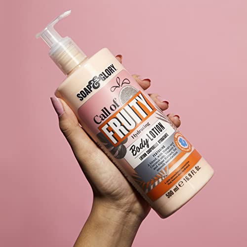 Soap & Glory Call of Fruity Vegan Body Lotion 500 ml - Hydrating Moisturizer with Coconut Oil & Aloe