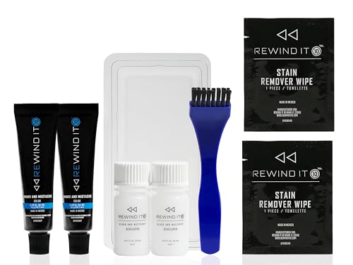 REWIND IT 10 Real Black Beard Color Kit - Ammonia Free & Vegan