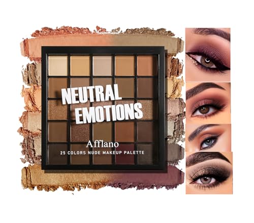 Oygcee Nude Neutral Eyeshadow Palette - 25 Matte & Shimmer Natural Eye Shadow Set for Hazel & Brown Eyes