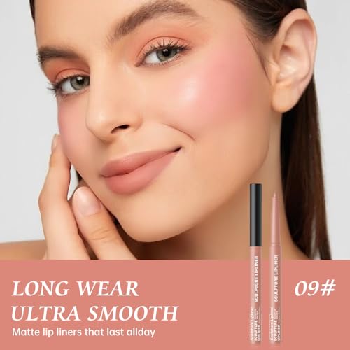 Hxssll 09# 12 Colors Matte Lip Liner Pencil Long Lasting Waterproof Smudge Proof