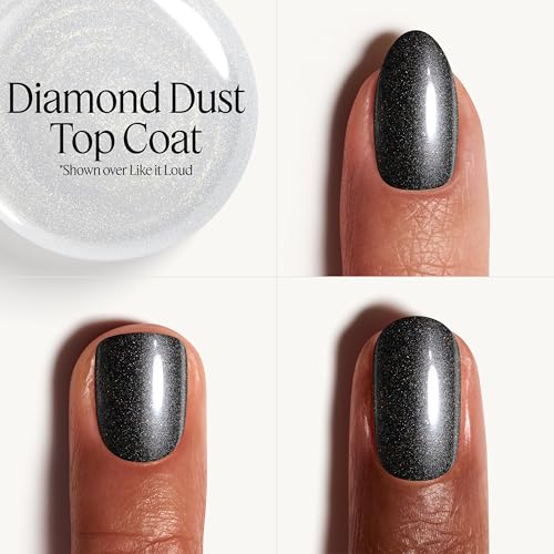 essie Gel Couture Diamond Dust Top Coat for Nails - High Shine, Chip-Resistant, 0.46 fl oz