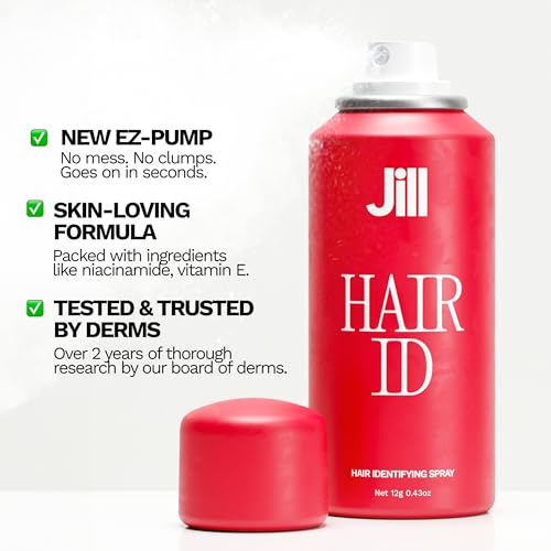 Jill Hair Identifying Spray Dermaplaning + Facial Hair Prep Mist for Women, Highlights Fine Peach Fuzz & Stubble for Precise Shaving & Exfoliation, 2 fl oz