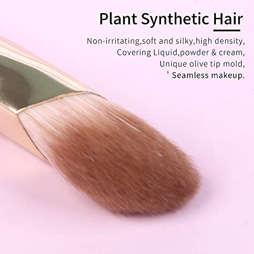 ENZO KEN Angled Concealer Brush - Precision Under Eye & Nose Contour Tool