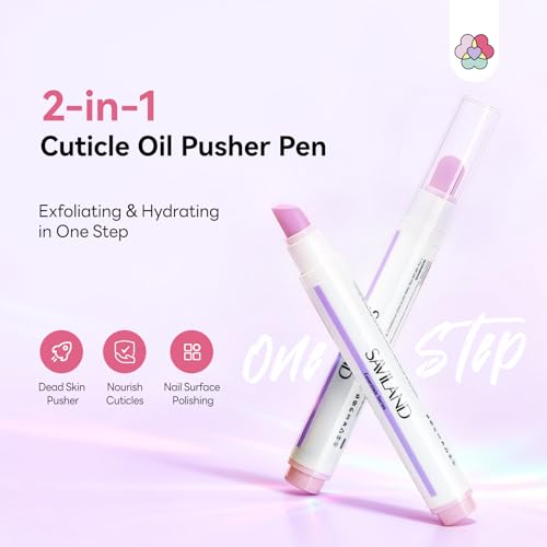 SAVILAND 2-in-1 Cuticle Remover Pen with Ceramic Tip - Hydrating Nail Care