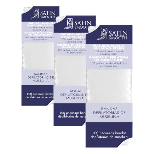 Small Satin Smooth Non-Woven Wax Strips Pack of 3 for Face & Body Hair Removal
