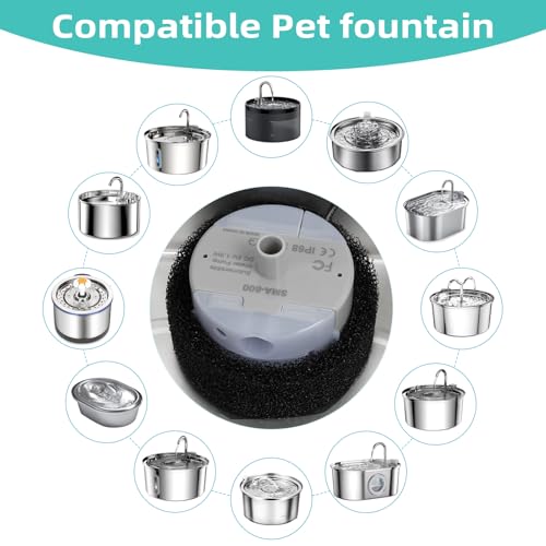 Ultra-Quiet Replacement Pump for Stainless Steel Cat Water Fountains
