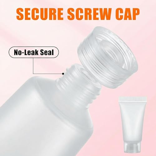 20 Pcs 5ml Refillable Travel Sample Bottles - Leakproof Plastic Containers