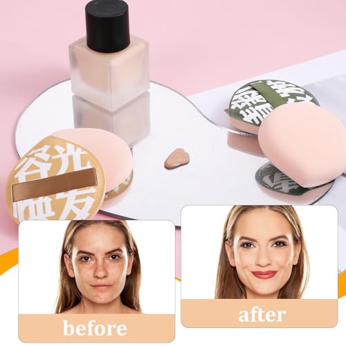 4 Pcs Soft Korean Makeup Sponges for Liquid & Powder Foundation