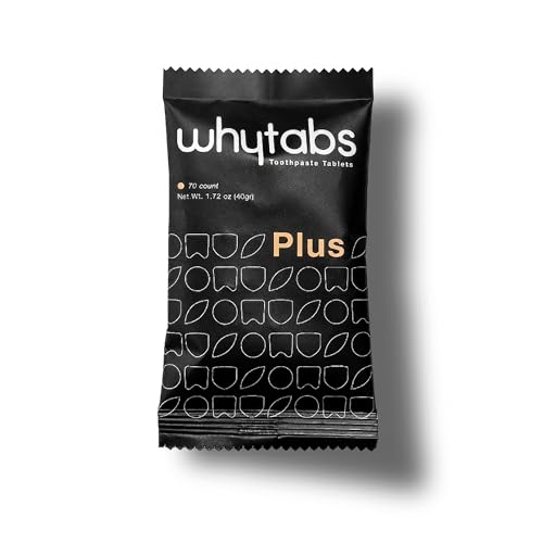 WhyTabs Plus+ Refill Toothpaste Tablets with 5% Nano-Hydroxyapatite, Probiotics & Travel Bag